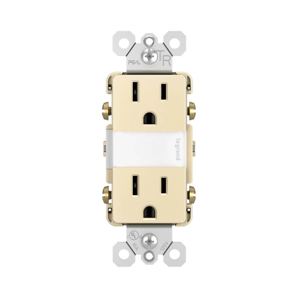 Legrand Radiant 15a Tamper-resistant Outlet With Night Light, Black