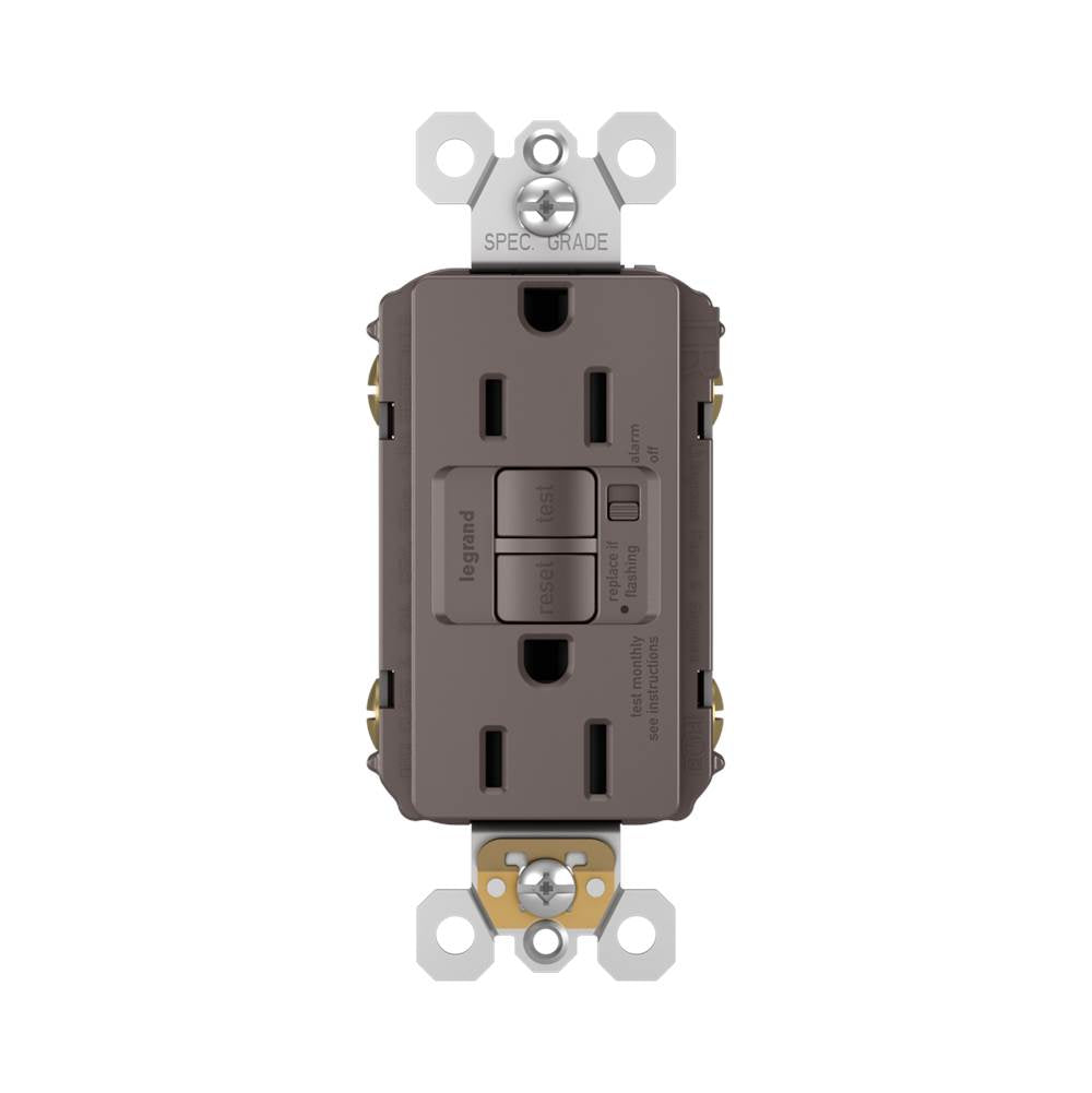 Legrand 1597TRA Brown Radiant 15a Tamper-resistant Self-test Gfci Outlet With Audible Alarm, Brown Image 2