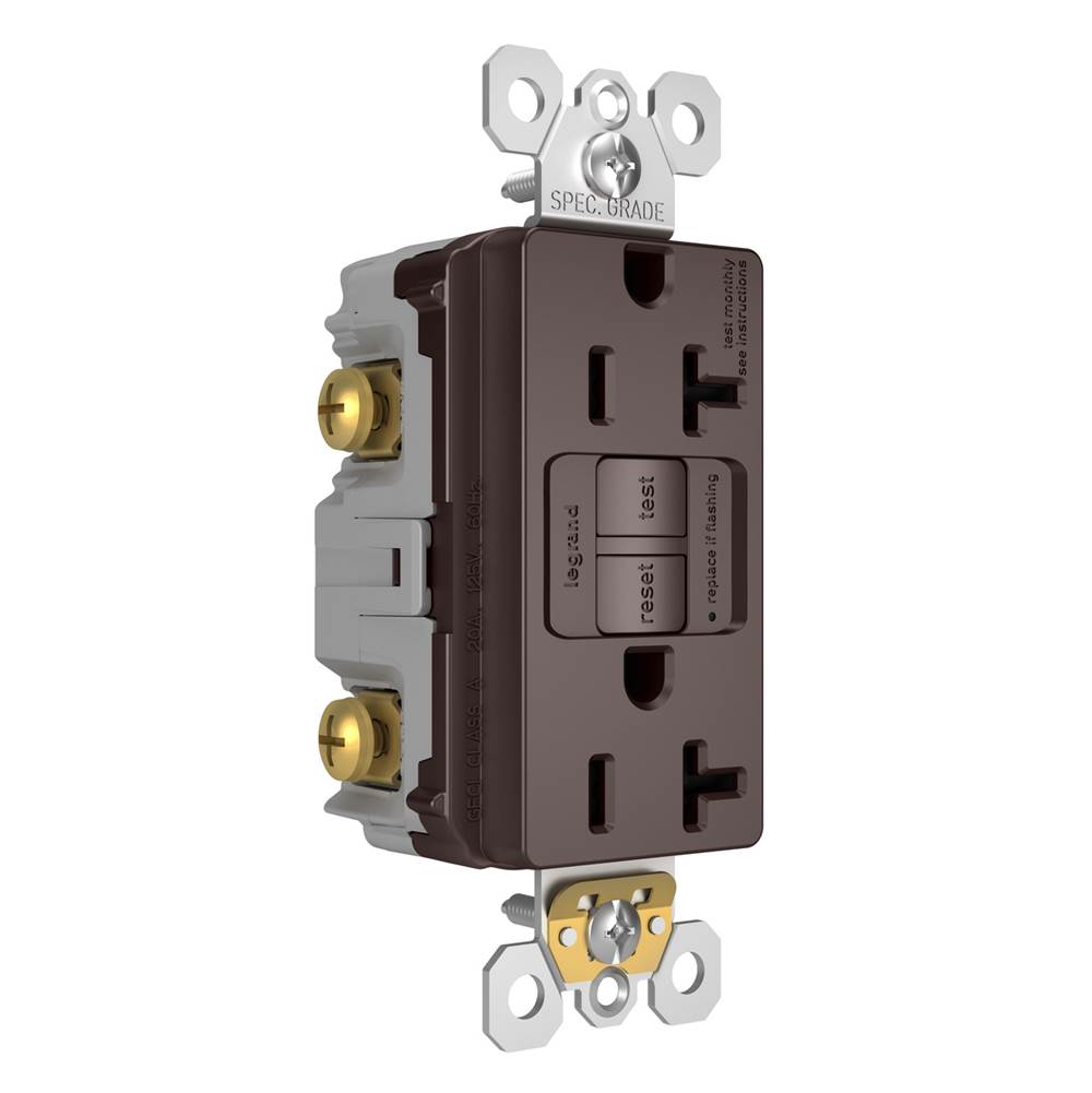 Legrand 2097TRDBCC4 Dark Bronze Radiant Spec-grade 20a Tamper-resistant Self-test Gfci Receptacle, Dark Bronze Image 4