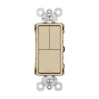 Legrand RCD113I Ivory Radiant Two Single-pole Switches And Single Pole/3-way Switch, Ivory Image 3