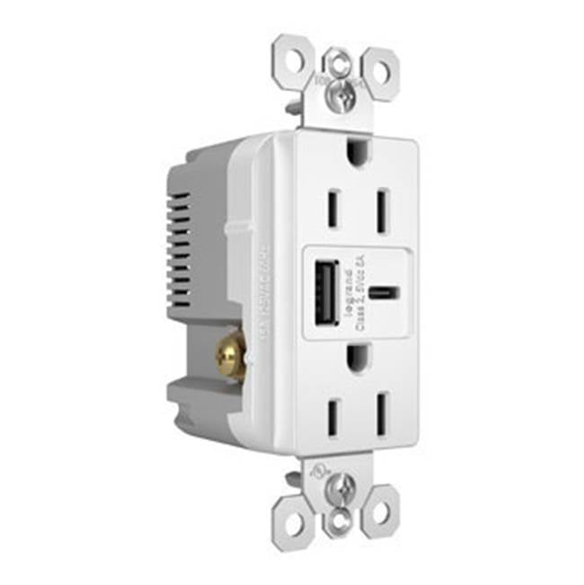 Legrand Radiant 15a Tamper-resistant Ultra-fast Usb Type-a/c Outlet, Black