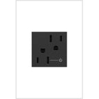 Legrand ARCH152G10 Graphite Tamper-resistant Half Controlled Outlet Image 1