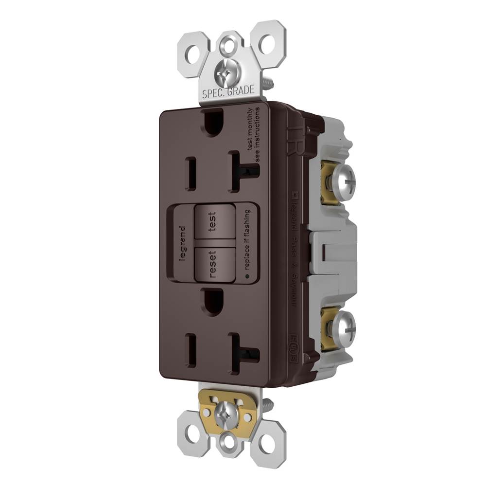 Legrand 2097TRDBCC4 Dark Bronze Radiant Spec-grade 20a Tamper-resistant Self-test Gfci Receptacle, Dark Bronze Image 3
