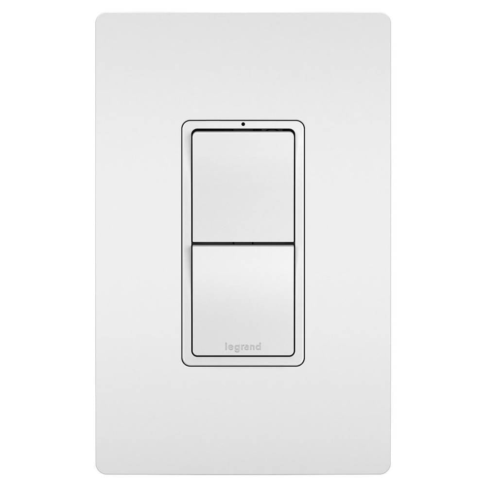 Legrand RCD33W White Radiant Two Single-pole/3-way Switches, White Image 1