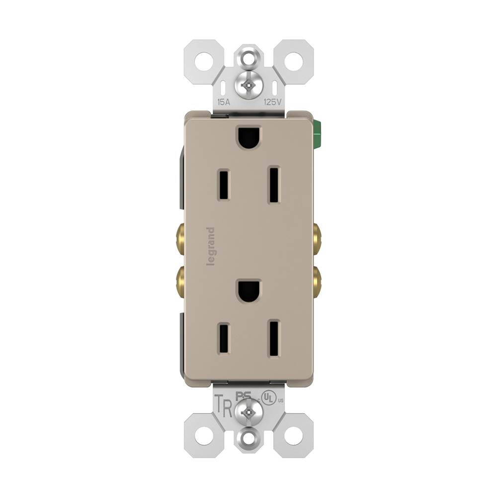 Legrand 885TRNICC12 Nickel Radiant 15a 125v Duplex Tamper-resistant Outlet, Nickel Image 2