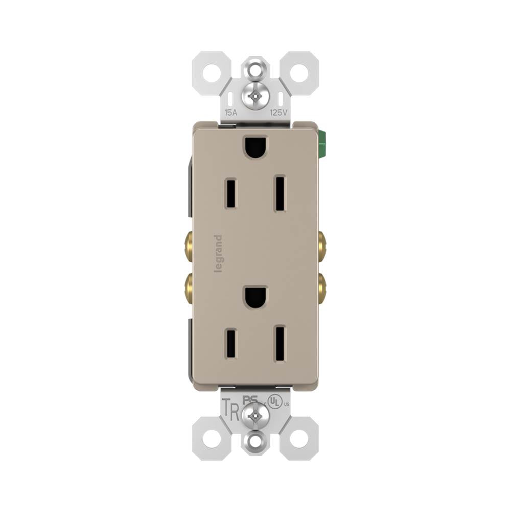 Legrand 885TRNICC12 Nickel Radiant 15a 125v Duplex Tamper-resistant Outlet, Nickel Image 3