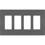 Legrand RWP264BK Black Radiant Four-gang Screwless Wall Plate, Black Image 2