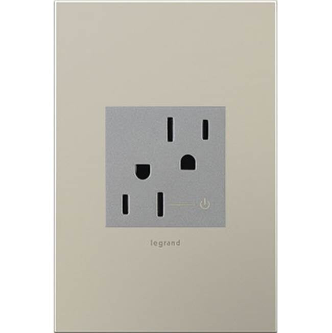 Legrand ARCH152M10 Magnesium Tamper-resistant Half Controlled Outlet Image 2