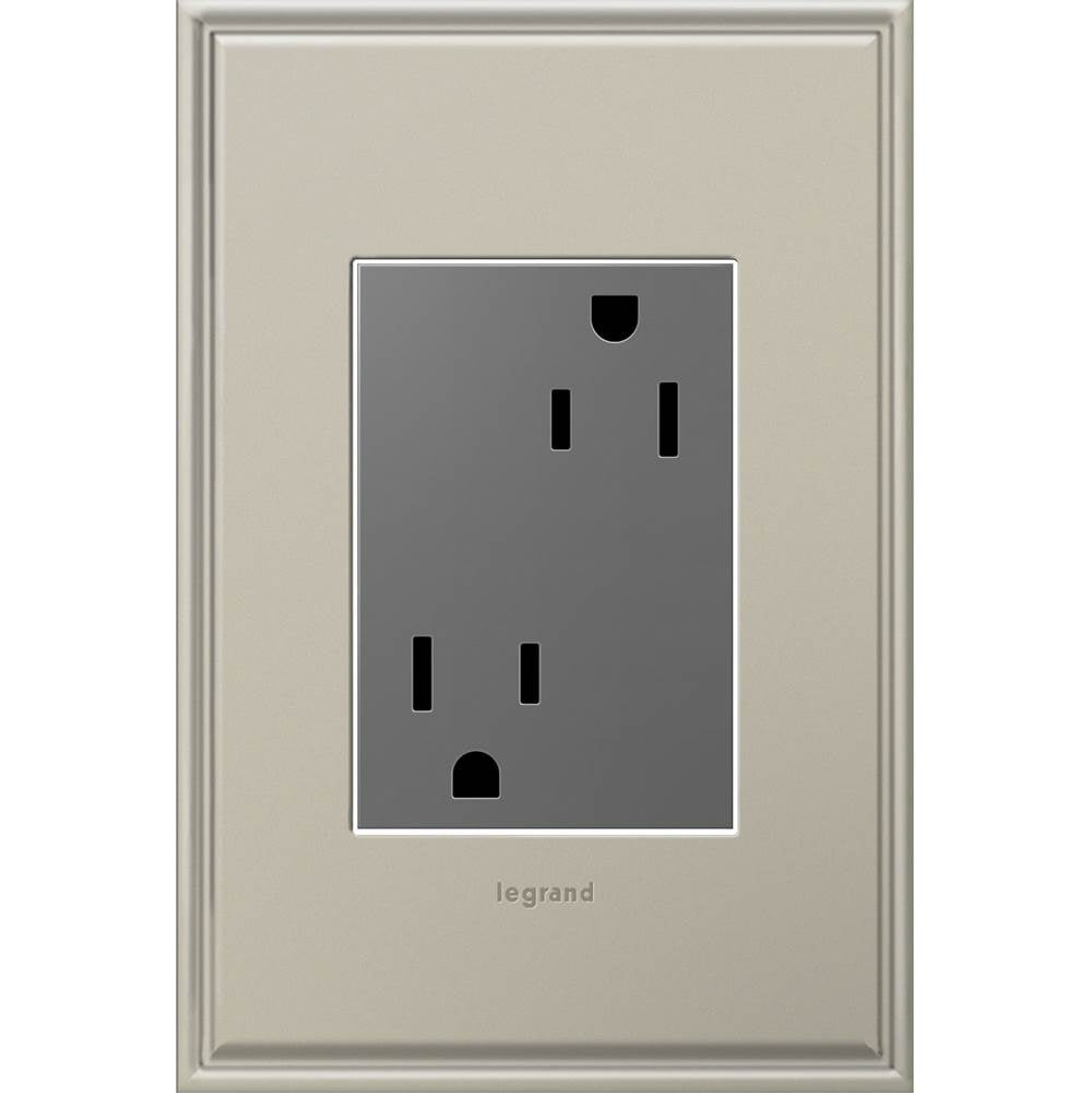 Legrand Adorne Tamper-resistant Outlet, Plus Size, 15a
