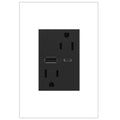 Legrand ARTRUSB156ACG4 Graphite Adorne Dual-usb, 15a, Tamper-resistant, A/c Usb Hybrid Outlet, Graphite Image 1