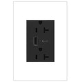 Legrand ARTRUSB206ACG4 Graphite Adorne Dual-usb, 20a, Tamper-resistant, A/c Usb Hybrid Outlet, Graphite Image 1