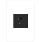 Legrand ARUSB2AC6G4 Graphite Adorne Full-size, Hybrid Usb Outlet, A/c Usb Outlet, Graphite Image 1