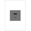 Legrand ARUSB2AC6M4 Magnesium Adorne Full-size, Hybrid Usb Outlet, A/c Usb Outlet, Magnesium Image 1