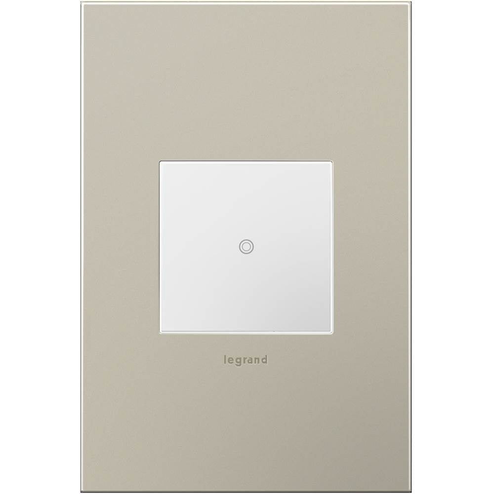 Legrand Adorne Brushed Stainless Steel, 1-gang Wall Plate