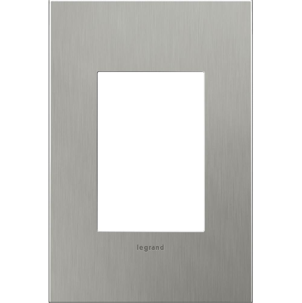 Legrand AWC1G3BS4 Brushed Stainless Steel Brushed Stainless Steel, 1-gang + Wall Plate Image 1