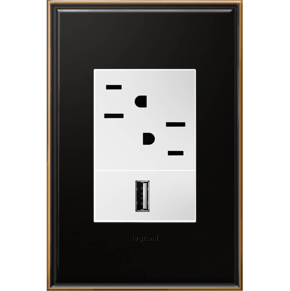 Legrand Adorne Brushed Stainless Steel, 1-gang + Wall Plate
