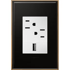 Legrand Adorne Brushed Stainless Steel, 1-gang + Wall Plate