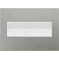 Legrand AWC3GBS4 Brushed Stainless Steel Brushed Stainless Steel, 3-gang Wall Plate Image 1