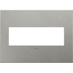 Legrand Adorne Brushed Stainless Steel, 3-gang Wall Plate