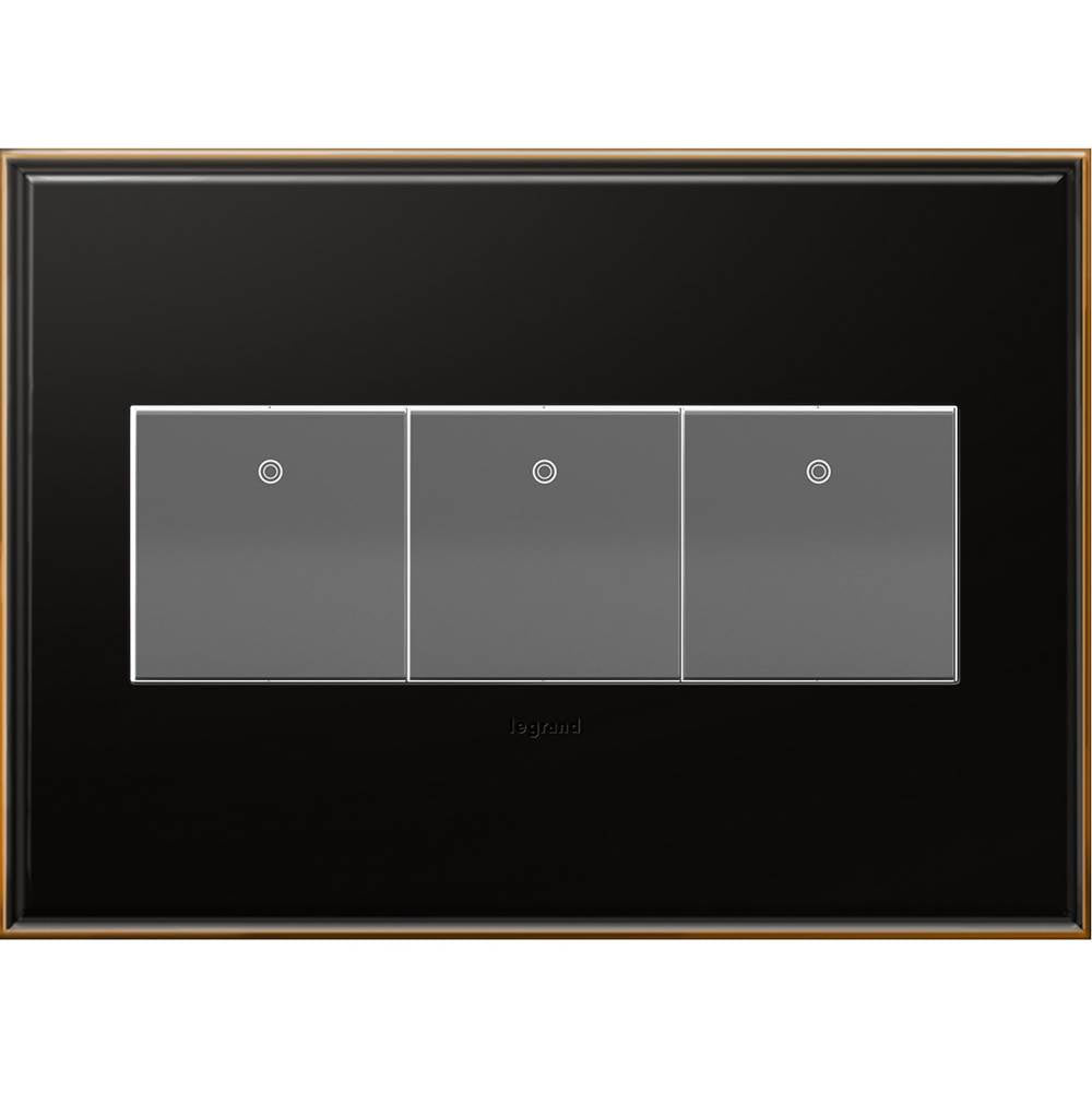 Legrand Adorne Brushed Stainless Steel, 3-gang Wall Plate