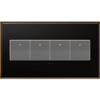 Legrand Adorne Brushed Stainless Steel, 4-gang Wall Plate