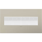 Legrand Adorne Brushed Stainless Steel, 4-gang Wall Plate