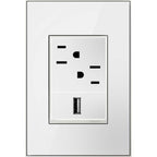 Legrand AWM1G3MWW4 Mirror White Mirror White-on-white,  1-gang + Wall Plate Image 1