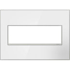 Legrand AWM3GMWW4 Mirror White Mirror White-on-white,  3-gang Wall Plate Image 1