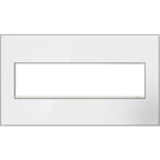 Legrand AWM4GMWW4 Mirror White Mirror White-on-white,  4-gang Wall Plate Image 1