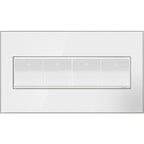 Legrand Adorne Mirror White-on-white,  4-gang Wall Plate