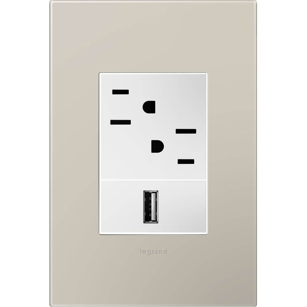 Legrand Adorne Pale Blue, 1-gang + Wall Plate