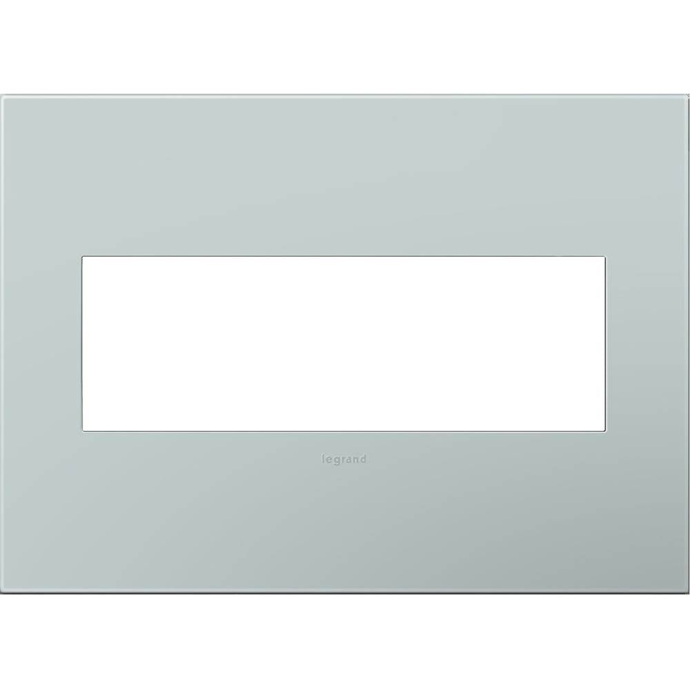 Legrand AWP3GBL4 Pale Blue Pale Blue, 3-gang Wall Plate Image 1