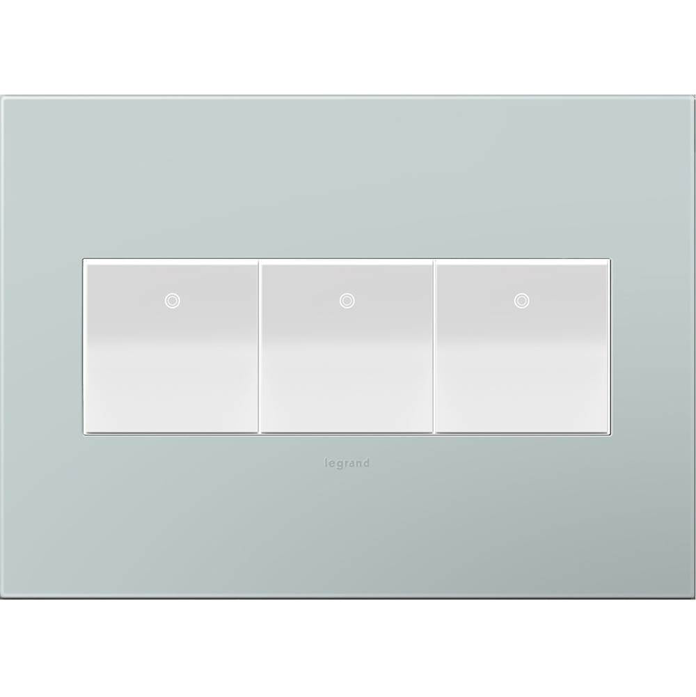 Legrand Adorne Pale Blue, 3-gang Wall Plate