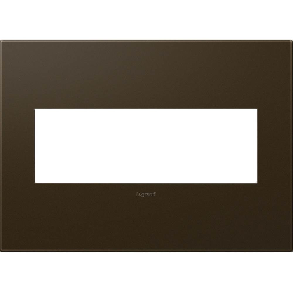 Legrand AWP3GBR4 Bronze Bronze, 3-gang Wall Plate Image 1