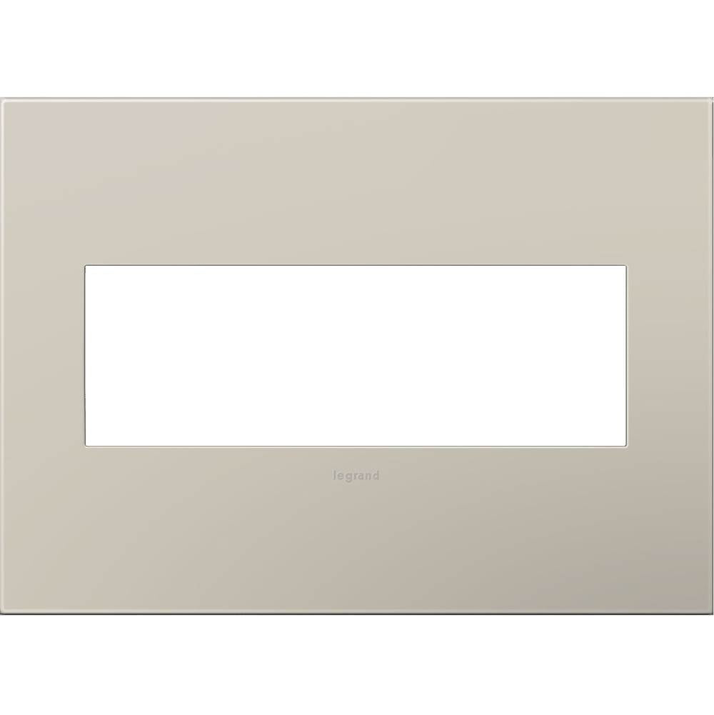 Legrand AWP3GGG4 Greige Greige, 3-gang Wall Plate Image 1