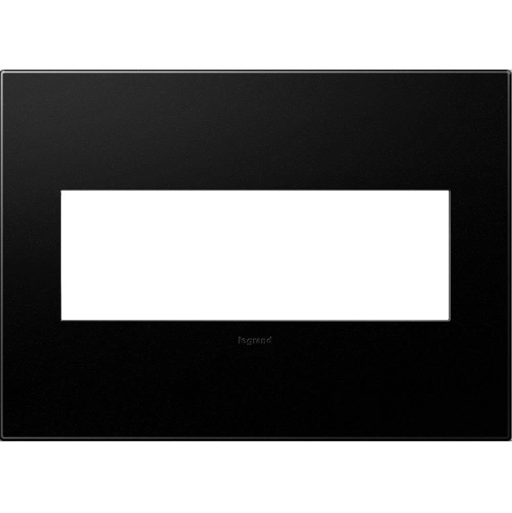 Legrand AWP3GGR4 Graphite Graphite, 3-gang Wall Plate Image 1