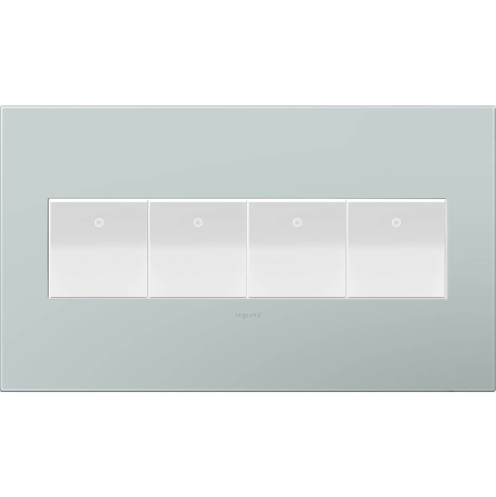 Legrand Adorne Pale Blue, 4-gang Wall Plate