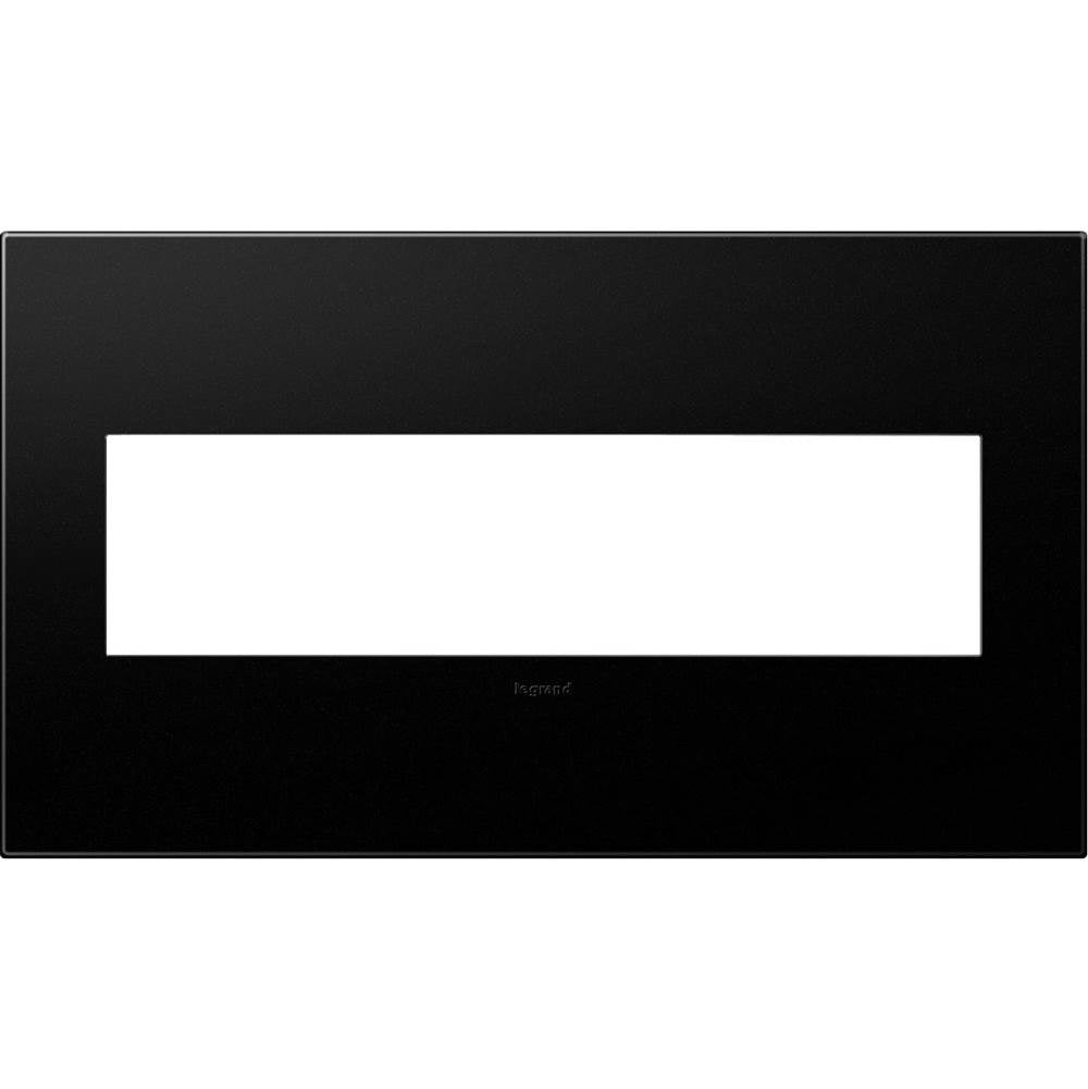 Legrand AWP4GGR4 Graphite Graphite, 4-gang Wall Plate Image 1
