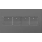 Legrand Adorne Magnesium, 4-gang Wall Plate