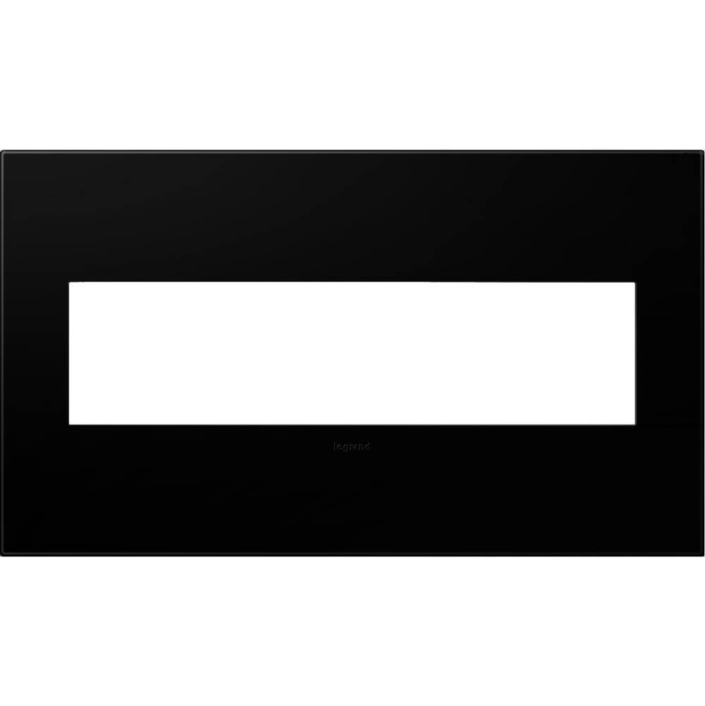Legrand AWP4GNK4 Black Ink Black Ink, 4-gang Wall Plate Image 1