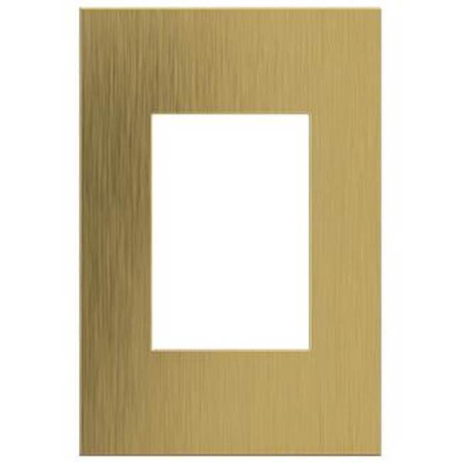 Legrand Adorne Brushed Satin Brass, 1-gang Plus  Wall Plate