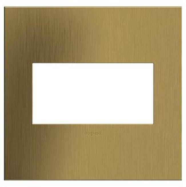 Legrand Adorne Brushed Satin Brass, 2-gang  Wall Plate