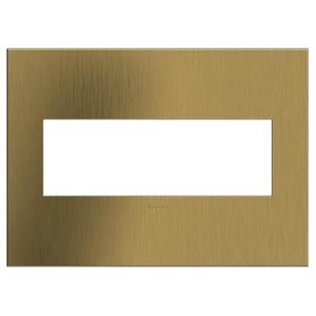 Legrand Adorne Brushed Satin Brass, 3-gang  Wall Plate