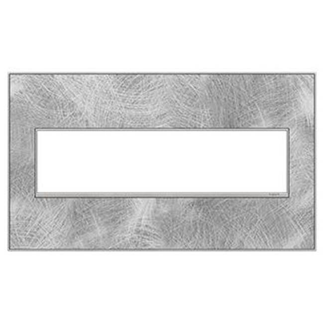 Legrand Adorne Spiraled Stainless, 4-gang Wall Plate