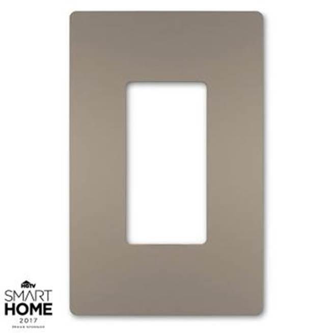 Legrand Radiant One-gang Screwless Wall Plate, Brown
