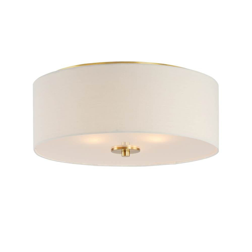 Maxim Lighting 10010OMNAB Natural Aged Brass Bongo 3-light Flush Mount Image 1