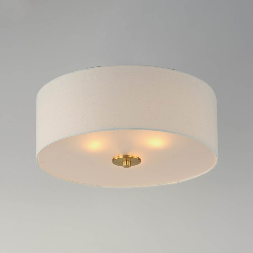 Maxim Lighting 10010OMNAB Natural Aged Brass Bongo 3-light Flush Mount Image 4
