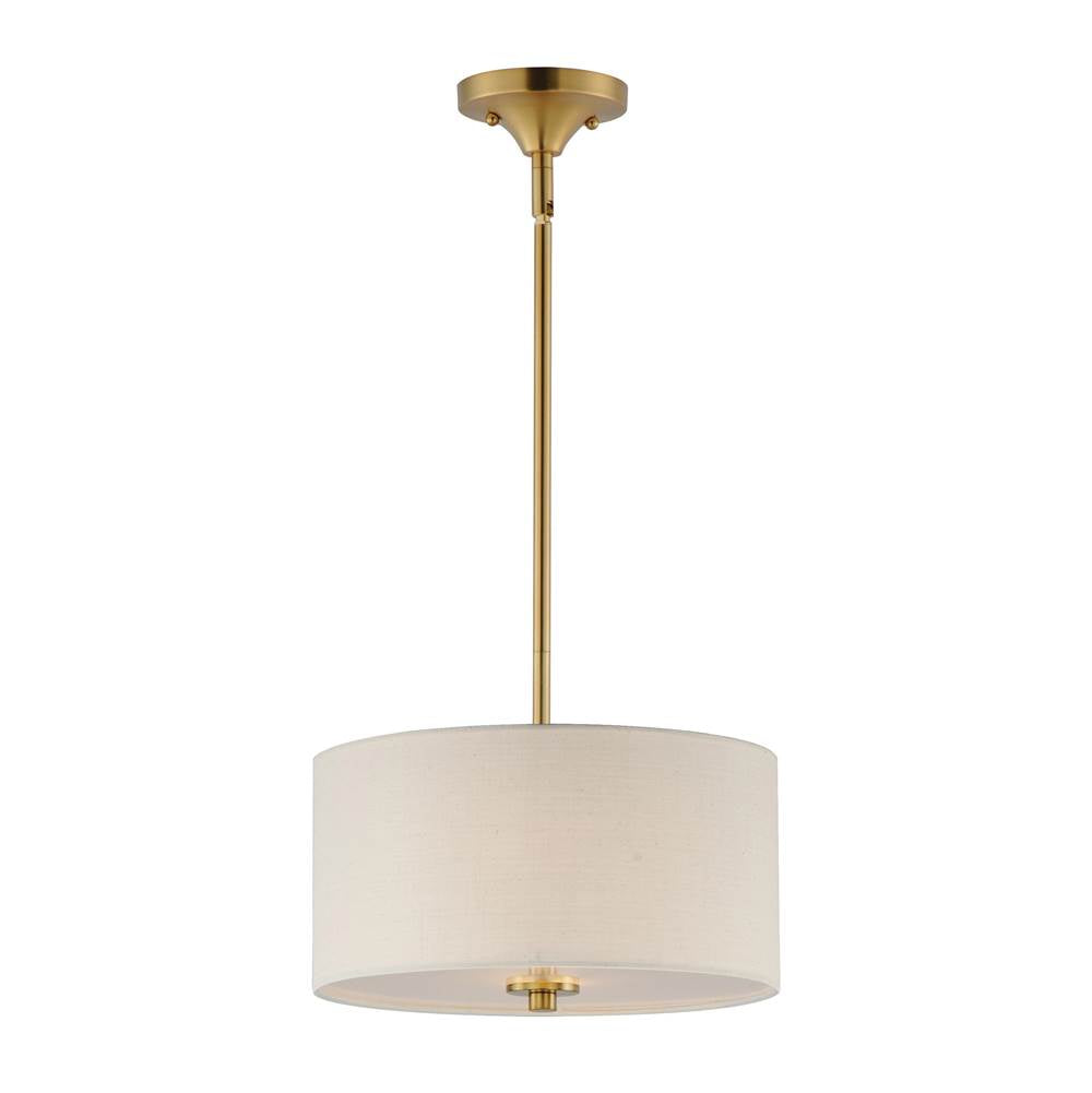 Maxim Lighting 10011OMNAB Natural Aged Brass Bongo 2-light Pendant / Semi-flush Mount Image 1