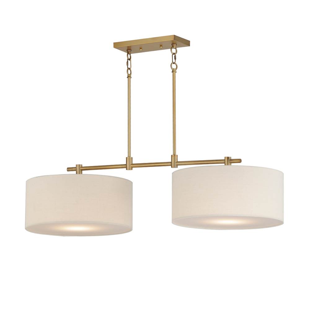 Maxim Lighting 10016OMNAB Natural Aged Brass Bongo 2-light Pendant Image 1