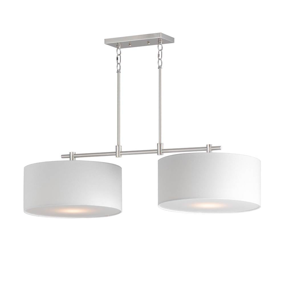 Maxim Lighting 10016WLSN Satin Nickel Bongo 2-light Pendant Image 1